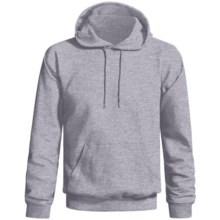 Gildan Ultra Blend Hoodie Sweatshirt (For Men and Women) in Grey Heather - 2nds