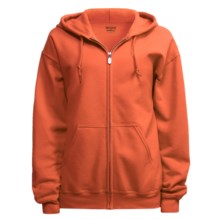 Gildan Zip Hoodie Sweatshirt (For Men and Women) in Fluorescent Orange - 2nds