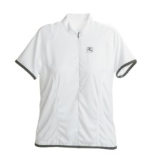 Giordana Cycling Jersey - Zip Neck, Short Sleeve (For Women) in White - Closeouts