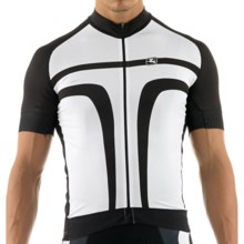 Giordana Forma Red Carbon Custom Trade Arco Cycling Jersey - Full Zip, Short Sleeve (For Men) in Black/White - Closeouts