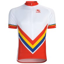 Giordana Retro Stripe Cycling Jersey - Short Sleeve (For Men) in Red/Retro - Closeouts