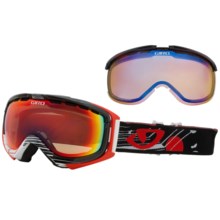 Giro Manifest Flash Snowsport Goggles - Interchangeable Lens in Black Boneyard/Amber Scarlet - Closeouts
