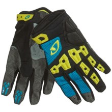Giro Remedy Mountain Biking Gloves (For Men and Women) in Cyan/Neon/Black - Closeouts