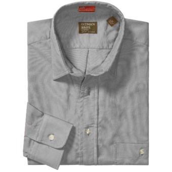 Gitman Brothers 2-Pocket Sport Shirt - Long Sleeve (For Men) in Grey