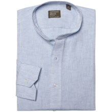 Gitman Brothers Banker Collar Sport Shirt - Long Sleeve (For Men) in Blue Weave - Closeouts
