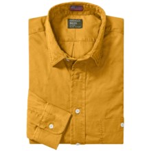 Gitman Brothers Brushed Cotton Sport Shirt - Tailored Fit, Long Sleeve (For Men) in Gold - Closeouts