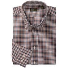 Gitman Brothers Button Down Pattern Sport Shirt - Long Sleeve (For Men) in Brown/White/Black Check - Closeouts