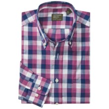 Gitman Brothers Button Down Pattern Sport Shirt - Long Sleeve (For Men) in Navy/Pink/White Check - Closeouts