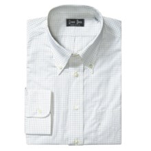 Gitman Brothers Cotton Check Dress Shirt - Long Sleeve (For Tall Men) in Yellow - Closeouts