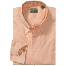 Gitman Brothers Cotton Sport Shirt - Long Sleeve (For Men) in Peach Texture - Closeouts