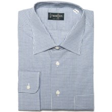 Gitman Brothers Dress Shirt - Long Sleeve (For Men) in Grey/Navy/White Textured Check - Closeouts