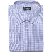 Gitman Brothers Dress Shirt - Long Sleeve (For Men) in Lavender/Navy/White Textured Check - Closeouts