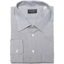 Gitman Brothers Dress Shirt - Long Sleeve (For Men) in Tan/Navy/White Textured Check - Closeouts