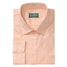 Gitman Brothers Dress Shirt - Spread Collar, Long Sleeve (For Big and Tall Men) in Peach - Closeouts