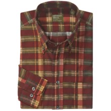 Gitman Brothers Easy Care Button-Down Sport Shirt - Long Sleeve (For Men) in Brick/Olive/Yellow Green Plaid - Closeouts