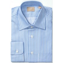 Gitman Brothers Fancy Stripe Dress Shirt - Long Sleeve (For Men) in Blue/White Texture - Closeouts