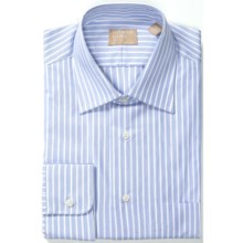 Gitman Brothers Fancy Stripe Dress Shirt - Long Sleeve (For Men) in White/Blue Stripe - Closeouts