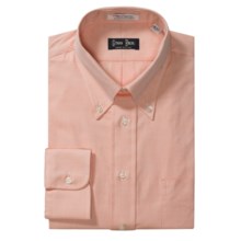 Gitman Brothers Pinpoint Oxford Dress Shirt - Long Sleeve (For Tall Men) in Melon - Closeouts