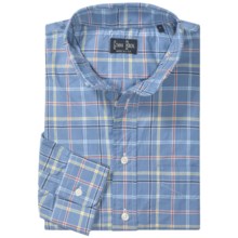 Gitman Brothers Plaids and Stripes Sport Shirt - Long Sleeve (For Men) in Blues/Red/Yellow Windowpane - Closeouts