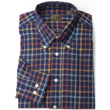 Gitman Brothers Plaids and Stripes Sport Shirt - Long Sleeve (For Men) in Navy/Gold/Red/Olive/Blue Plaid - Closeouts