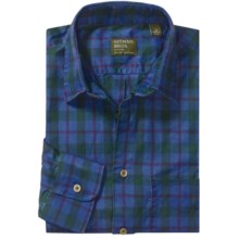 Gitman Brothers Point Collar Sport Shirt - Long Sleeve (For Men) in Blue/Green/Red Plaid - Closeouts