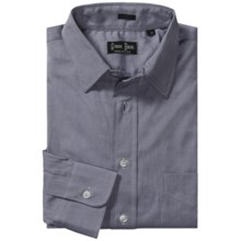 Gitman Brothers Point Collar Sport Shirt - Long Sleeve (For Men) in Blue/Grey Solid - Closeouts