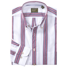 Gitman Brothers Sport Shirt - Long Sleeve (For Men) in Navy/White/Red Stripe - Closeouts