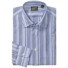 Gitman Brothers Spread Collar Sport Shirt - Long Sleeve (For Men) in Blue/Black/White Multi Stripe - Closeouts