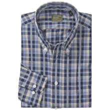 Gitman Brothers Spring Plaid Sport Shirt - Long Sleeve (For Men) in Navy/Natural/Blue/White Plaid - Closeouts