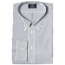 Gitman Brothers Stripe Button-Down Dress Shirt - Long Sleeve (For Big and Tall Men) in 1 Black/White Stripe - Closeouts