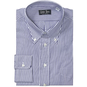 Gitman Brothers Stripe Dress Shirt - Long Sleeve (For Big & Tall Men) in 41 Bengal Stripe