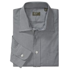 Gitman Brothers Tailored Cotton Sport Shirt - Point Collar, Long Sleeve (For Men) in Black/White Small Houndstooth - Closeouts