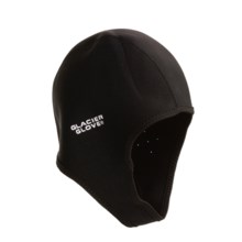 Glacier Glove 3/4 Dome Paddling Cap - Chin Strap, Neoprene (For Men and Women) in Black - Closeouts
