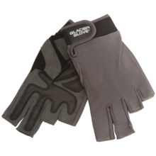Glacier Glove Fingerless Stripping/Fighting Sun Gloves - UPF 50+ (For Men and Women) in Grey - Closeouts
