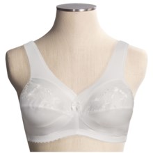 Glamorise MagicLift Embroidered Bra - D/DD/F/G Cups (For Women) in White - Closeouts