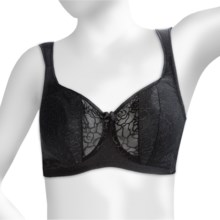 Glamorise Natural Wire Demi Bra - D/DD/F/G Cup (For Women) in Black - Closeouts