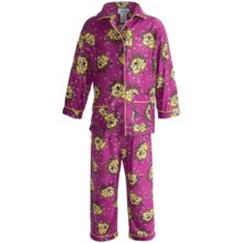 Global Flannel Pajamas - Long Sleeve (For Toddler Girls) in Fuschia - Closeouts