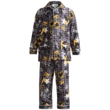 Global Flannel Pajamas - Long Sleeve (For Youth Boys) in Grey - Closeouts