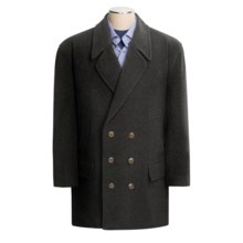 Gloverall English Wool Pea Coat (For Men) in Charcoal W/Contrast Buttons - Closeouts
