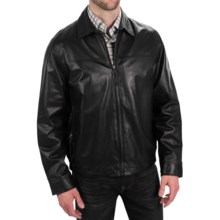 Golden Bear The Barracuda Weekend Jacket - Lambskin Leather (For Men) in Black - Closeouts