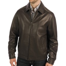 Golden Bear The Bartlett Classic Bomber Jacket - Lambskin Leather (For Men) in Dark Brown - Closeouts