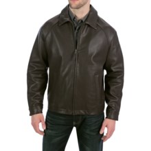Golden Bear The Richmond Jacket - Shrunken Lambskin Leather in Dark Brown - Closeouts