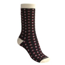 Goodhew Claudia Merino Wool Socks - Crew (For Women) in Black/Cream - 2nds