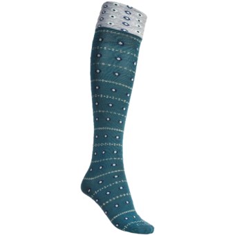 Goodhew Eliza Knee-High Socks - Merino Wool, Over-the-Calf (For Women) in Teal