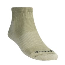 Goodhew Light Cushion Hiking Socks - Merino Wool,  Quarter Crew (For Men and Women) in Khaki - 2nds
