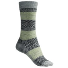 Goodhew Lucy Socks - Merino Wool, Crew (For Women) in Light Grey/Grey/Sage - 2nds