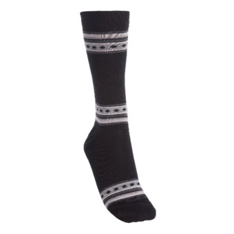 Goodhew Multi-Stripe Socks - Merino Wool, Crew (For Women) in Black/Charcoal/Beige/Natural/Light Grey