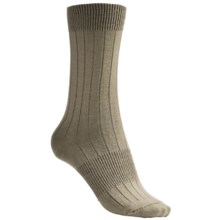 Goodhew Padua True Rib Socks - Merino Wool Blend, Crew (For Women) in Khaki - Closeouts