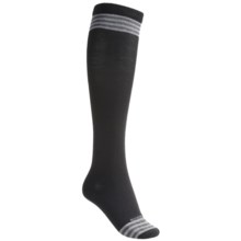 Goodhew Stripe Knee-High Socks - Merino Wool, Over the Calf (For Women) in Black/Light Grey/Charcoal - Closeouts
