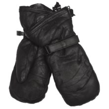 Gordini The Leather Goose II Mittens - Waterproof, 600 Fill Power (For Men) in Black - Closeouts
